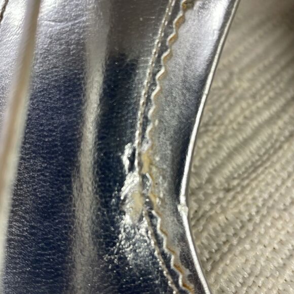 The Touch of Nina Strappy Heels, Size 7, Silver with Rhinestones - Picture 9 of 12